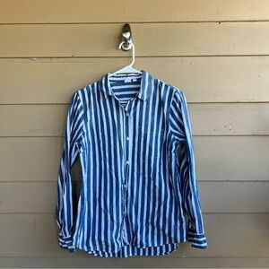 GAP Striped Button Down Shirt - Size M Preppy Cotton Office